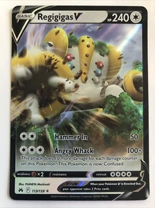JCC Pokémon Corona Zenith Regigigas V Ultra Raro 113/159 Casi Nuevo - Imagen 1 de 2