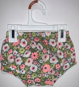 Girl's Cat & Jack Green mulitcolor Floral Shorts Stretch waist 6-9 M - Picture 1 of 4