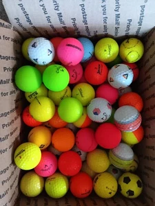 100 Colored Golf Balls in 3A Condition w/free shipping - Picture 1 of 1