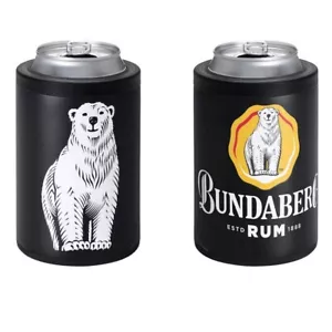 127274 BUNDABERG BUNDY RUM BLACK INSULATED STAINLESS STEEL STUBBY HOLDER - Bild 1 von 1