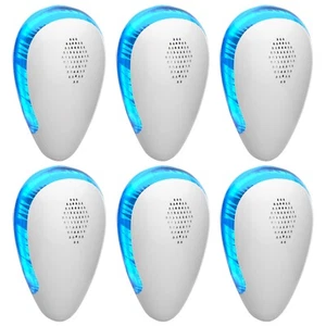 6 PACKS Ultrasonic Pest Control Repeller Electronic Plug in Device Repellent - Picture 1 of 15