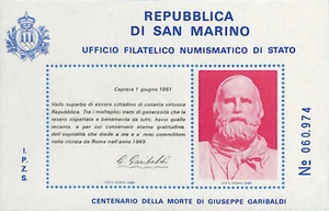 ITALY - POSTER STAMP - CHIUDILETTERA 1982 S.MARINO - GARIBALDI (L0184-204) - Picture 1 of 1