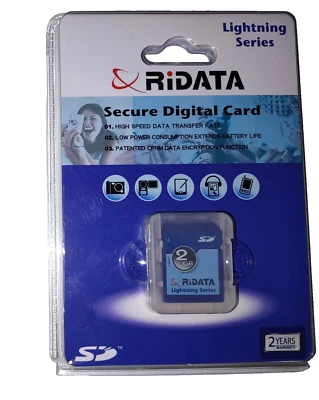 RiData 2 GB Secure Digital Card High Speed Lightning Series Vintage - Image 1 of 2