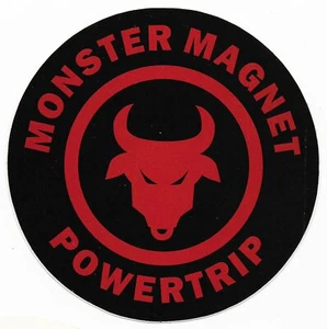 PEGATINA PROMOCIONAL REDONDA MONSTER MAGNET "Powertrip" 5" ©1998 "The New Album" - Imagen 1 de 2