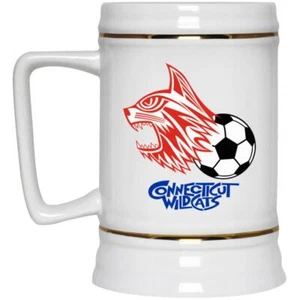 Connecticut Wildcats Beer Stein 22 oz. Ceramic | ASL Soccer Team - Picture 1 of 6