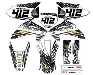 2003-2007 CRF 230 F MERICA Grey Senge Graphics Kit Compatible with Honda - Picture 1 of 10