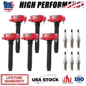 6 Pack UF648 Ignition Coil & Spark Plug for 2011-2017 Chrysler 200 300 3.6L V6 - Picture 1 of 12
