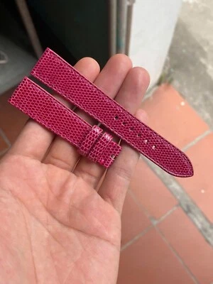 粉红色正品蜥蜴皮皮革表带 10...18 19 20 21 22 23 24 26 毫米 — 第 1/4 张图片