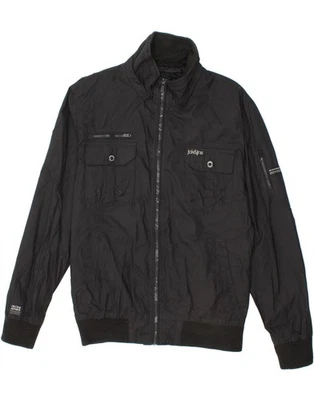 JACK & JONES Mens Bomber Jacket UK 40 Large Black Nylon CE64 - Image 1 of 3