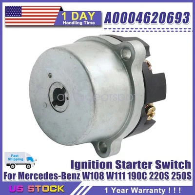 For Mercedes-Benz W108 W111 190C 220S 250S A0004620693 Ignition Starter Switch - Imagem 1 de 4