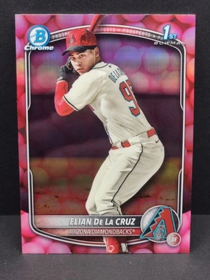 2025 Bowman Chrome Elian de La Cruz BCP-249 Snack Pack Bubblegum Variation - Image 1 of 2