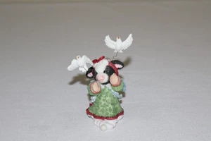 Figura de vaca Mary's Moo Moos 1998 "Enviando a Moo la paz de la temporada" #371424 - Imagen 1 de 5