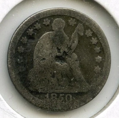 1850-O Seated Liberty Silver Half Dime - New Orleans Mint - P833 - Image 1 of 2