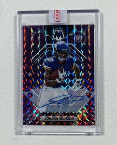 Jordan Addison Vikings Rookie RC Auto/49 2023 Panini Mosaic NFL SP SSP Sellado - Imagen 1 de 4