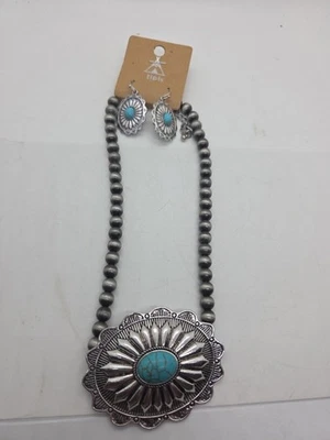 New with Tags TIPI Turquoise Necklace & Earrings Set - Image 1 of 4