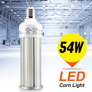 54W E39 LED Corn Light Bulb Outdoor Indoor Garage Warehouse Workshop Street Lamp - Picture 1 of 12