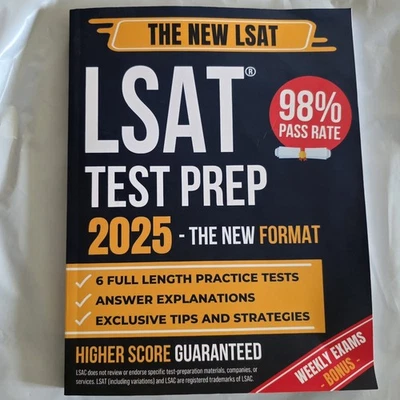 LSAT Test Prep 2025 The Most Complete Guide New LSAT Format Paperback Sterling
