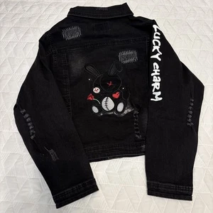 NWT - BKYS "LUCKY CHARM" DENIM JACKET Kids Size 10 - Picture 1 of 14