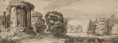 J. VELDE II (1593-1641), Sibyllentempel von Tivoli,  1615, Radierung Barock - Bild 1 von 4