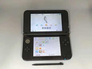 L4096 Ship Free Nintendo 3DS LL XL console Black x Blue Japan w/pen x - Picture 1 of 8