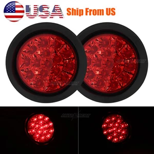 Lámpara LED trasera de freno de luz trasera redonda para tractor remolque camión impermeable 24 V 2 piezas - Imagen 1 de 9