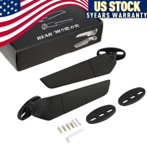 2 Fit For Yamaha YZF R1 R3 R6 Side Mirrors Rearview Wind Wing Mirror Adjustable - Picture 1 of 10