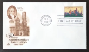 32c Smithsonian Institution Sesquicentennial # 3059 FDC 1996 Artcraft - Picture 1 of 2
