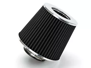 NEGRO 3.5" pulgadas 89 mm entrada admisión de aire frío filtro de cono reutilizable para BMW - Imagen 1 de 8