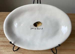 RAE DUNN BY MAGENTA PARIS 8" Oval Pan Au Chocolat Plate - EUC - Picture 1 of 2