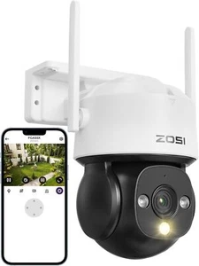 ZOSI Außen WLAN Überwachungskamera 2MP Dome Kamera 360°/140° PT Zoom Audio IP66 - Bild 1 von 9