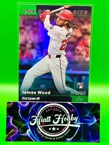 2025 Topps Baseball - James Wood #GH-13 - Greatest Hits - lamina verde /99 - Foto 1 di 2