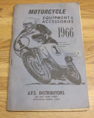 Catálogo de equipos y accesorios de motocicletas vintage 1966 AFS Distributors Foto 1 de 4