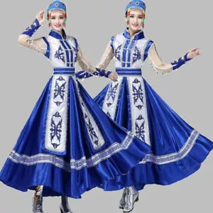 Mongolian Ethnic Clothing Clothing Costumes Dance Skirt Gown Stage Costumes # - Picture 1 of 13