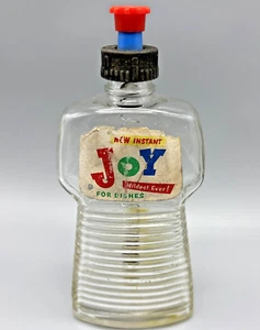 Bottiglia di vetro sapone vintage Joy Dish con etichetta di carta tappo rosso più mite di sempre Joy - Foto 1 di 24