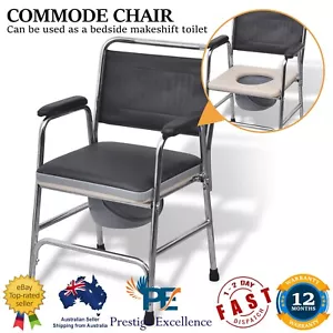 Elderly Limited Mobility Portable Toilet Potty Commode Shower Bedside Chair Seat - Picture 1 of 7
