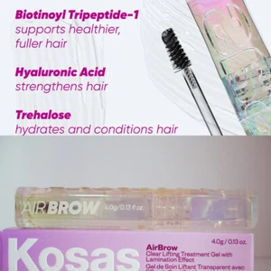 Kosas Air Brow Fluff + Hold Growth Treatment Clear Gel FULL SIZE & SEALED Vegan - Picture 1 of 22