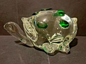 Murano Style Art Glass Heavy Turtle Paperweight Figure - Picture 1 of 6