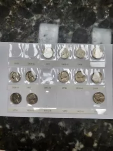 TWELVE ERROR Jefferson Nickels 12 Different dates!! 1954 to 1978 ALL CLIPPED - Picture 1 of 10