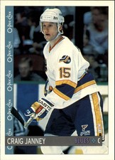 1992-93 O-Pee-Chee Blues Hockey Card #325 Craig Janney
