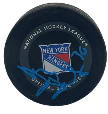 HENRIK LUNDQVIST SIGNED NEW YORK RANGERS OFFICIAL GAME PUCK AUTOGRAPH BECKETT 4 - Image 1 of 2