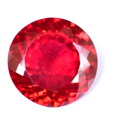 Natural MOZAMBIQUE Blood Red Ruby 40.00 CT Certified Round Cut Loose Gemstone - Image 1 of 4