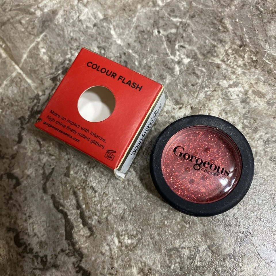 Gorgeous Cosmetics Colour Flash Loose Glitter Eyeshadow Ruby (RED) New - Image 1 of 4