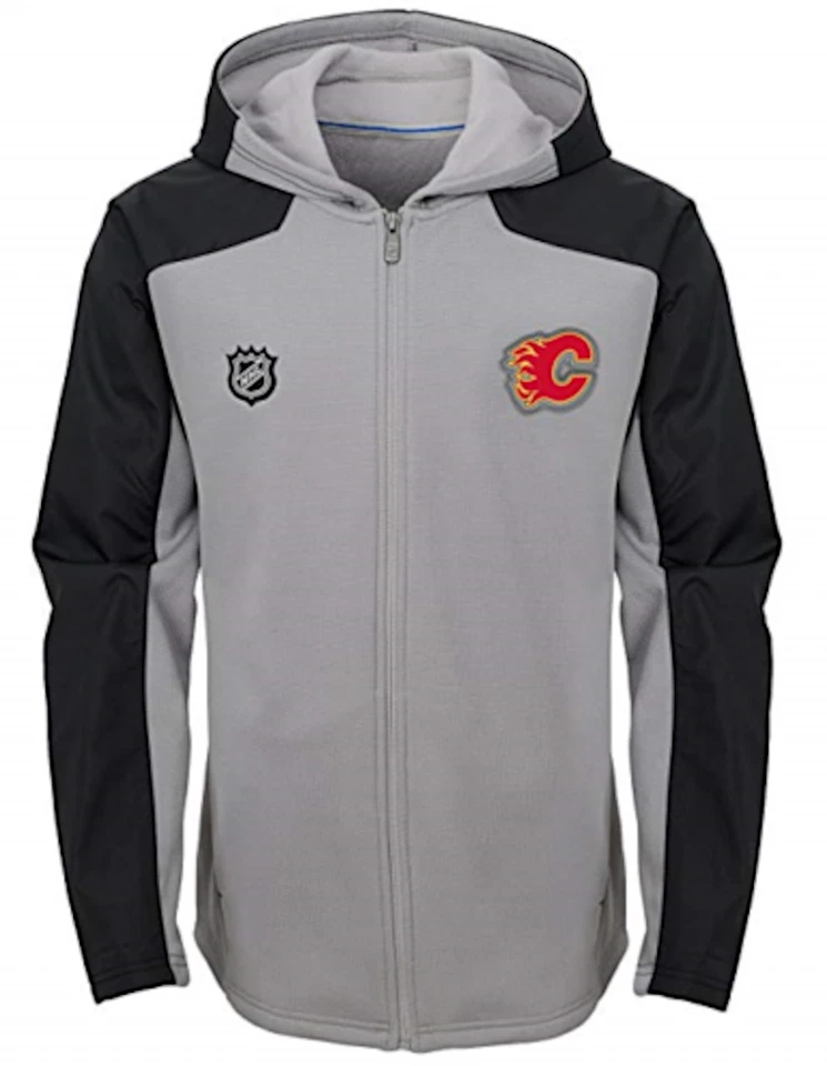 NHL Kids Apparel Full Zip Hooded Jacket Calgary Flames NWT - Image 1 of 1