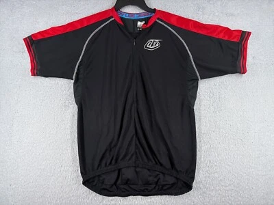 Camiseta de ciclismo Troy Lee Designs adulto extra grande negra roja 1/2 cremallera poliéster Foto 1 de 4