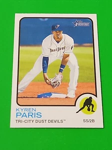Kyren Paris 2022 Topps Heritage Minor League #112, Tri-City Dust Devils - Bild 1 von 2