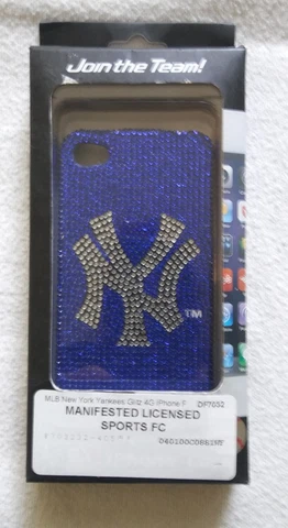MLB LICENSED NEW YORK NY YANKEES GLITZ 4G IPHONE COVER NIP Cover