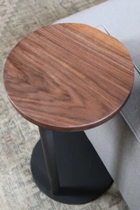 15" Round Live edge Black walnut side table, coffee table, free shipping - Picture 1 of 6