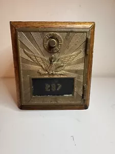 Vintage US Post Office Box Door Bank - Jim Barry - With Combo. Lock Works! #297 - Picture 1 of 9