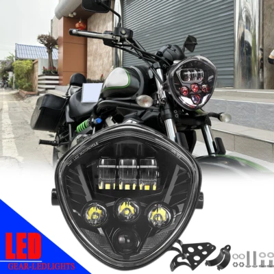 Faro proyector LED 7 pulgadas para Kawasaki Vulcan S 650 800 900 1500 Foto 1 de 4
