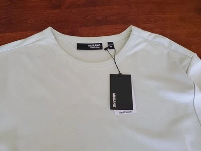 Camiseta Murano Liquid Luxury para hombre verde claro algodón cuello redondo - talla M Foto 1 de 4
